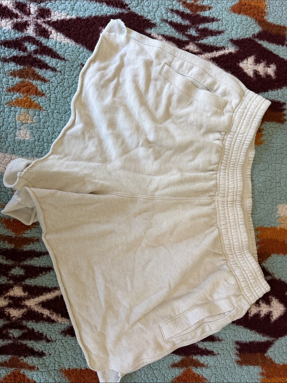 aerie Light Cream Athletic Terry Shorts